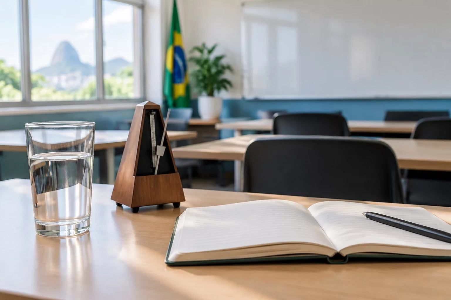 Microfone usado no treino de voz